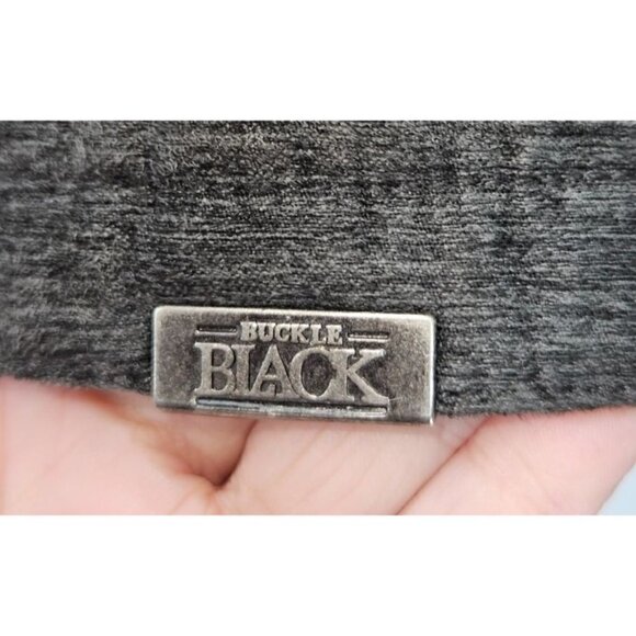 Buckle Black Mens XL Coat Bomber Zip Up Grey Space Dye Pockets Sherpa Lined Logo - Picture 6 of 12